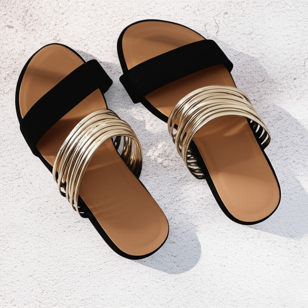 Mukaina - Sandalias Planas Elegantes y Antideslizantes