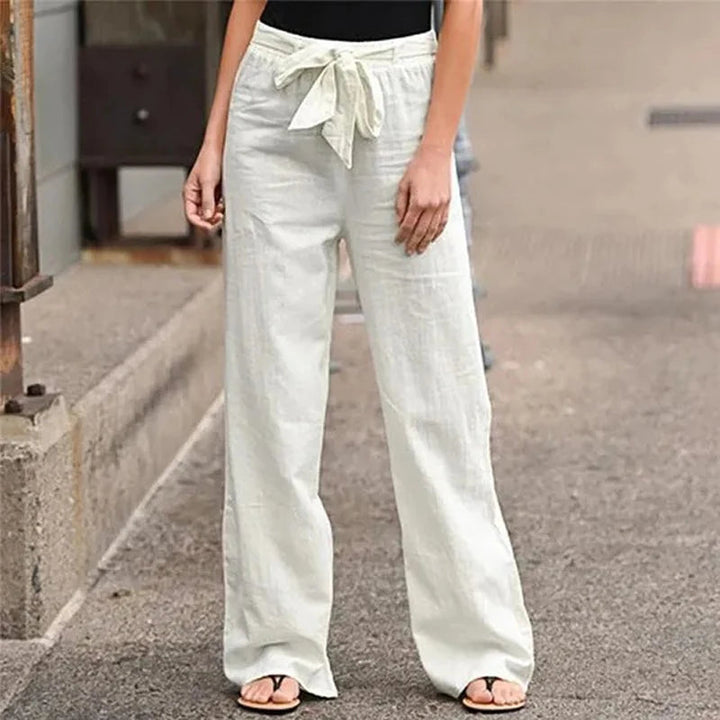 Ilnara - Pantalón de Lino Elástico