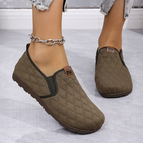 Malisaa - Zapatos Sin Cordones Con Costuras en Forma De Rombo