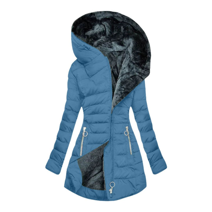 Ruchmira - Abrigo Acolchado Impermeable Con Capucha y Forro Polar