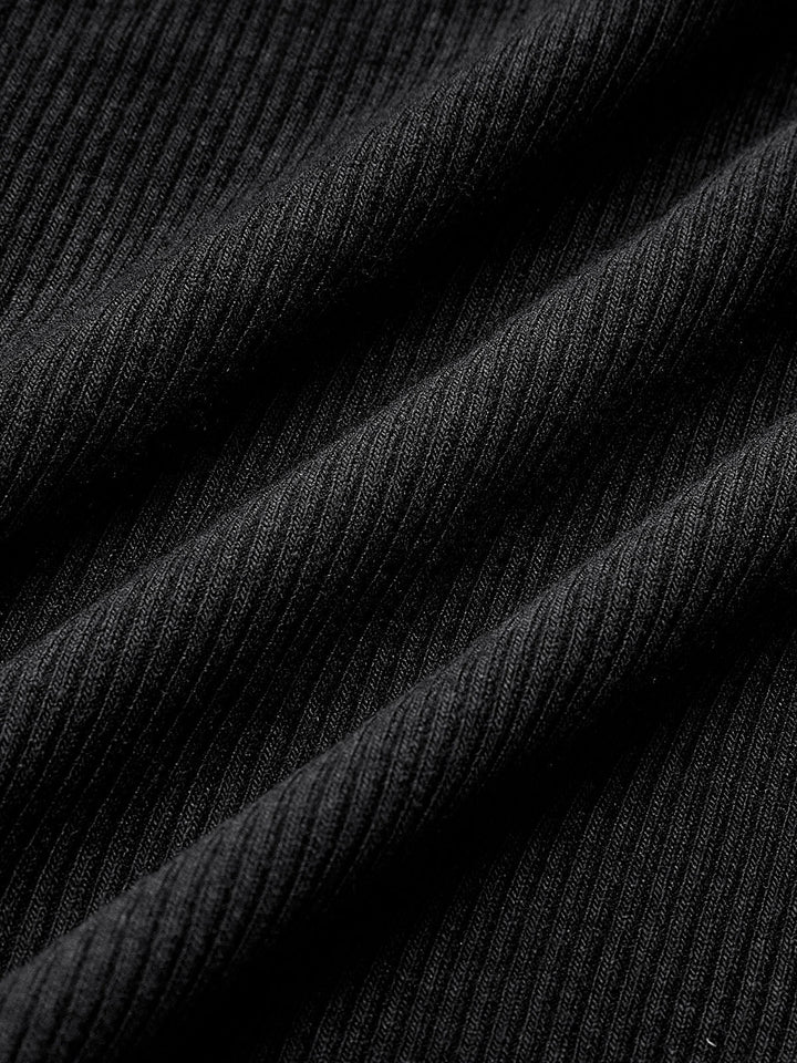 Tawia - Camiseta De Manga Larga Acanalada De Corte Entallado