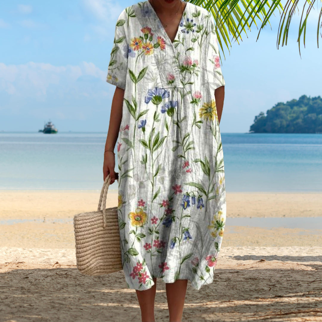 Lora - Vestido De Verano Floral Colorido