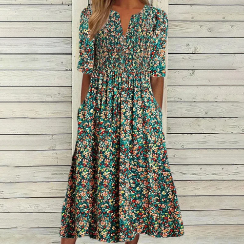 Jildou - Vestido Floral Premium Con Tacto Suave