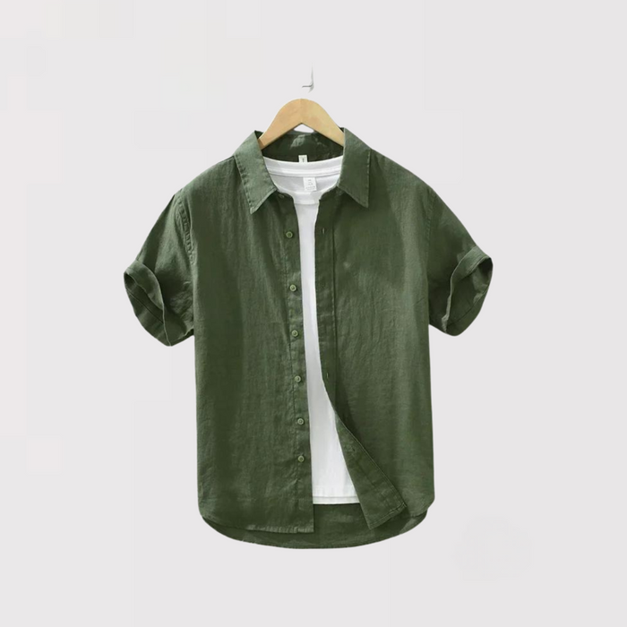 Kurtis - Camisa de Lino de Manga Corta