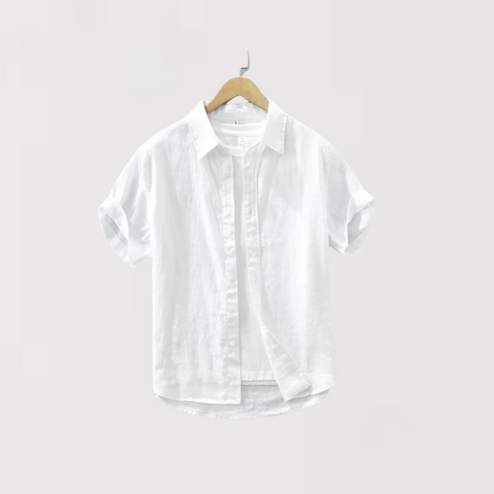Kurtis - Camisa de Lino de Manga Corta