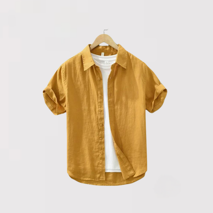 Kurtis - Camisa de Lino de Manga Corta