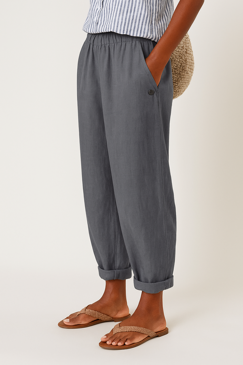 Yanchik - Pantalones Elegantes Con Bolsillos Laterales