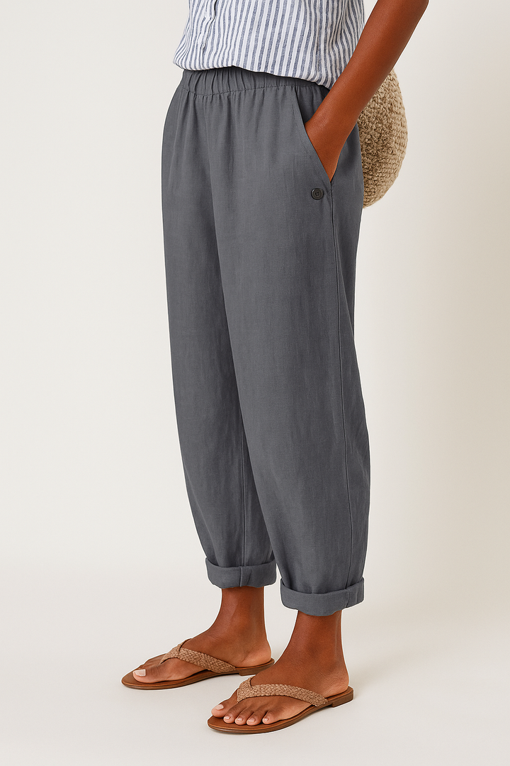Yanchik - Pantalones Elegantes Con Bolsillos Laterales
