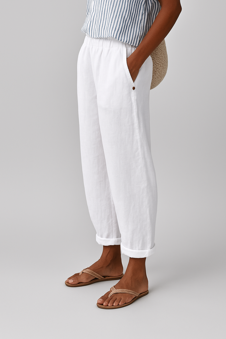 Yanchik - Pantalones Elegantes Con Bolsillos Laterales
