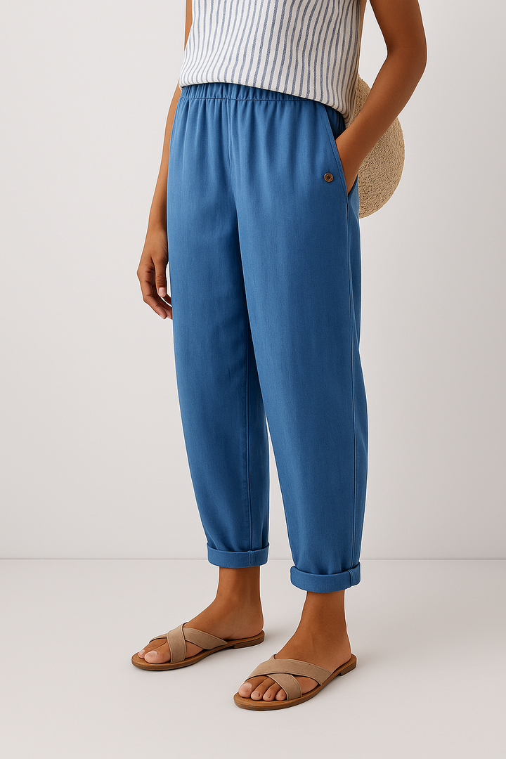Yanchik - Pantalones Elegantes Con Bolsillos Laterales
