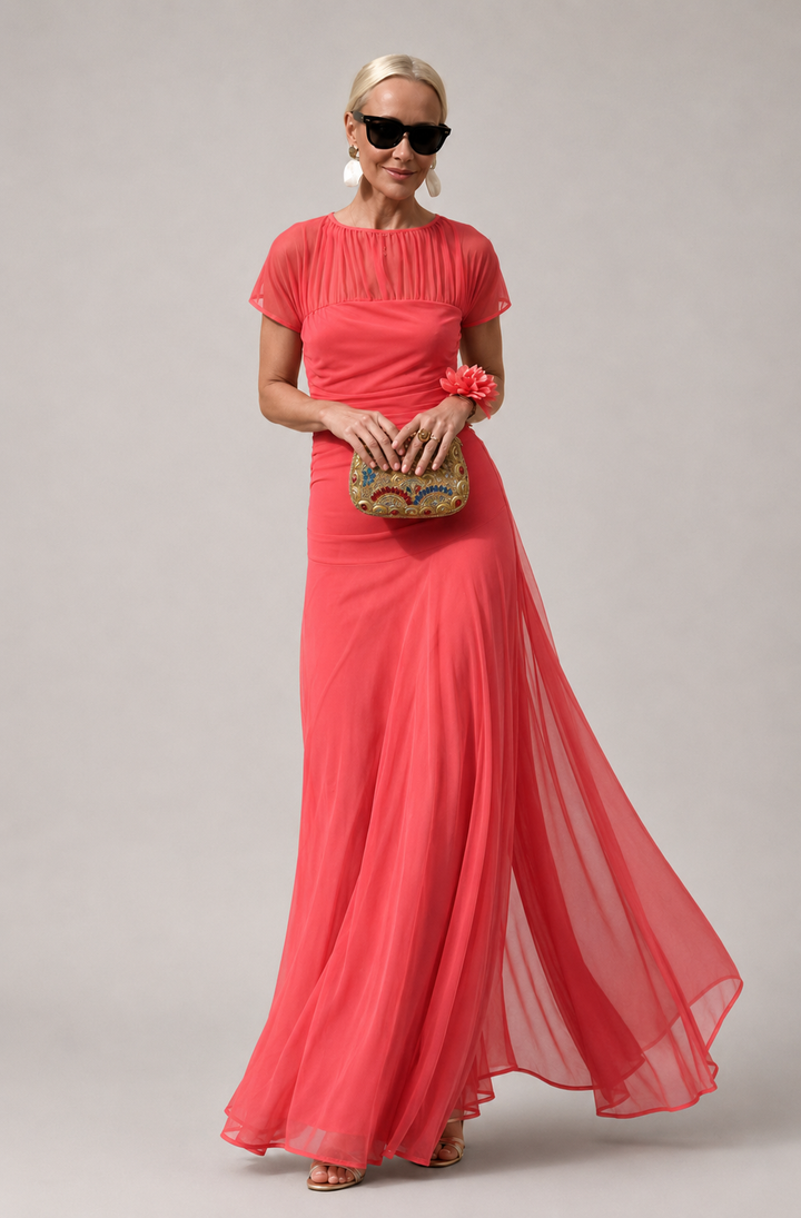 Lesliy - Elegante Vestido de Gasa