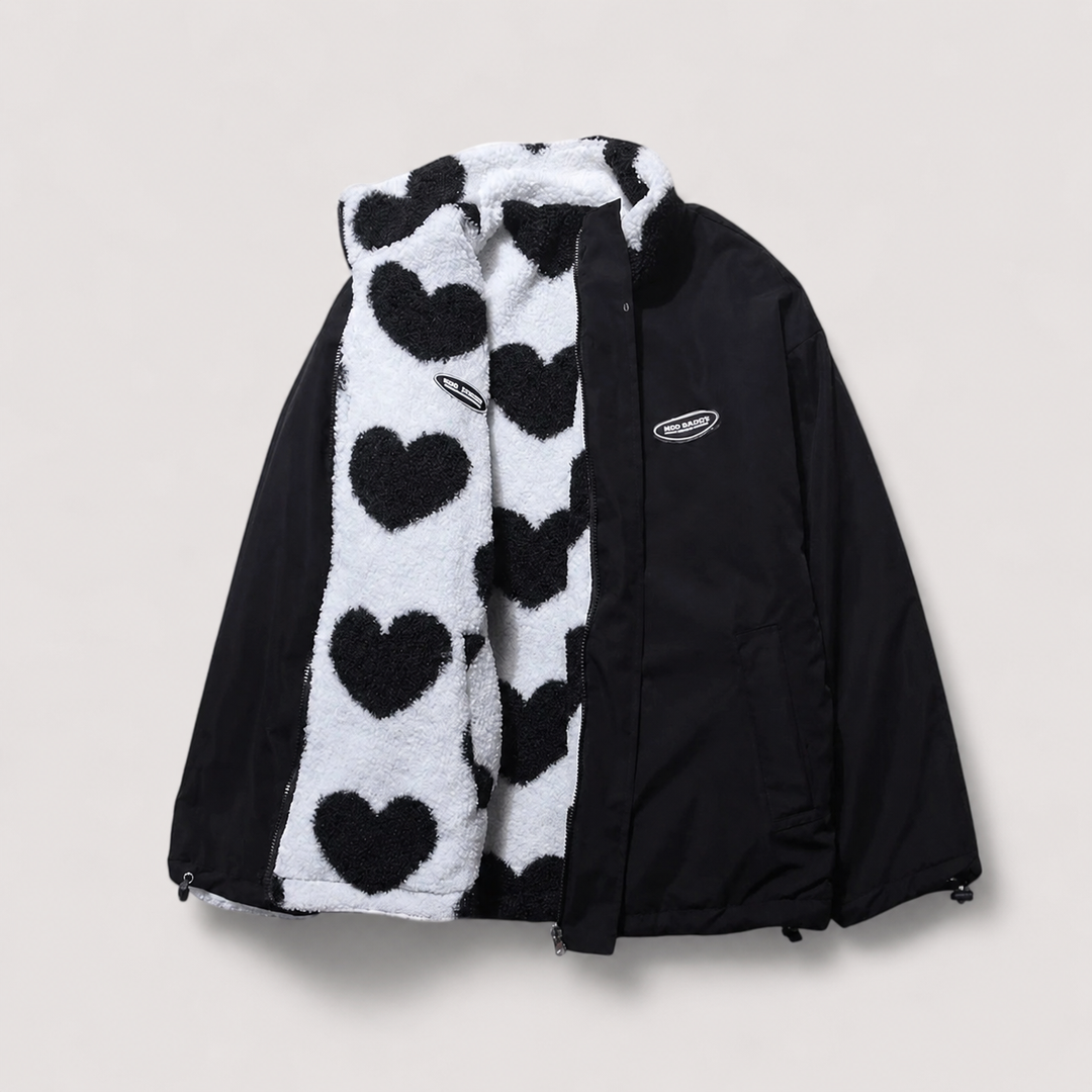 Gerina - Chaqueta Reversible Con Estampado De Corazones