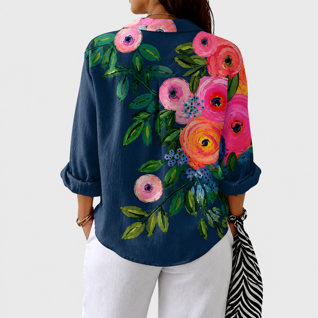 Liella - Blusa Ligera Con Estampado Colorido