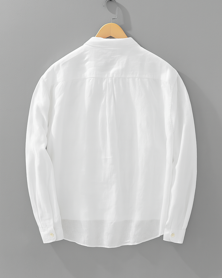 Antuan - Camisa Cómoda De Manga Larga Con Bolsillo Delantero