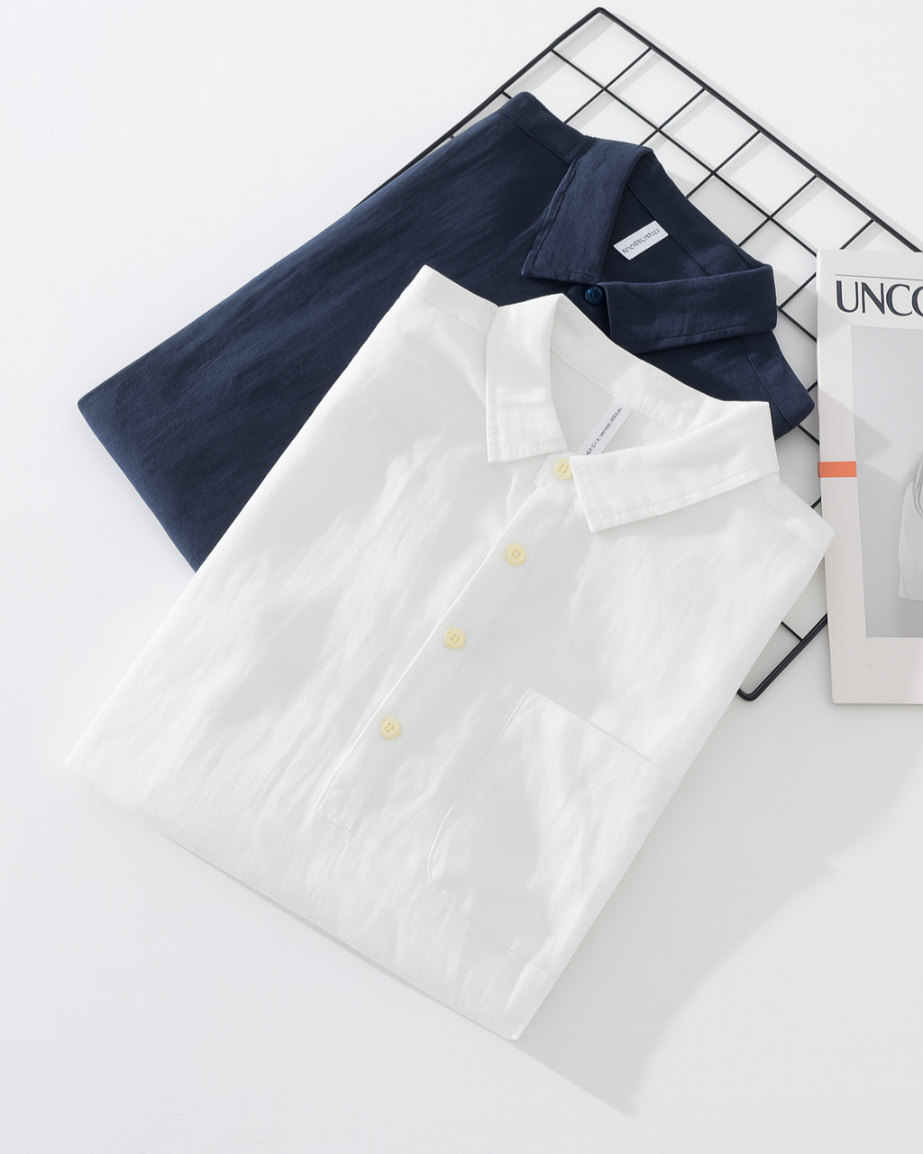 Antuan - Camisa Cómoda De Manga Larga Con Bolsillo Delantero