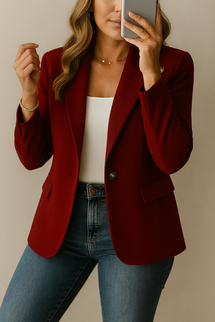 Iskra - Elegante Blazer Con Botones y Bolsillos