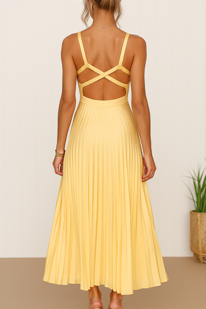 Tuuliki - Vestido Midi Sin Mangas Con Pliegues