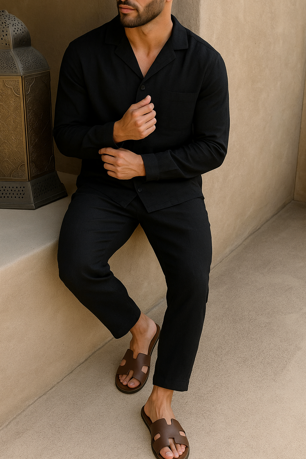 Donato - Conjunto Informal De Dos Piezas Con Manga Larga