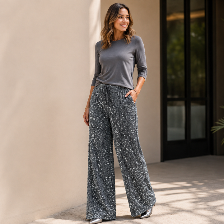 Natacha - Pantalones Rectos Con Cintura Elástica