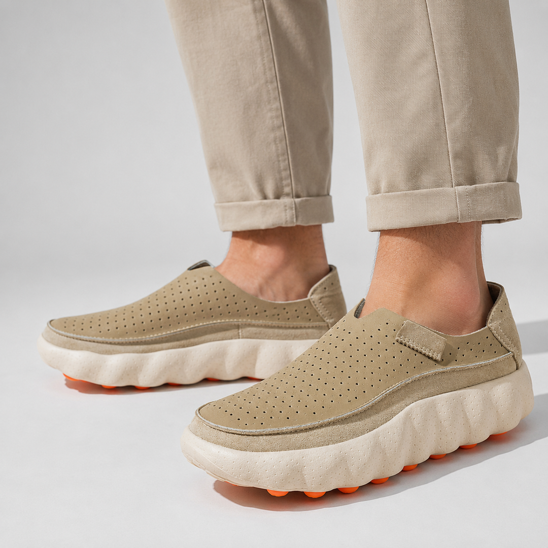 Sameth - Zapatos Sin Cordones Perforados Con Suela Flexible