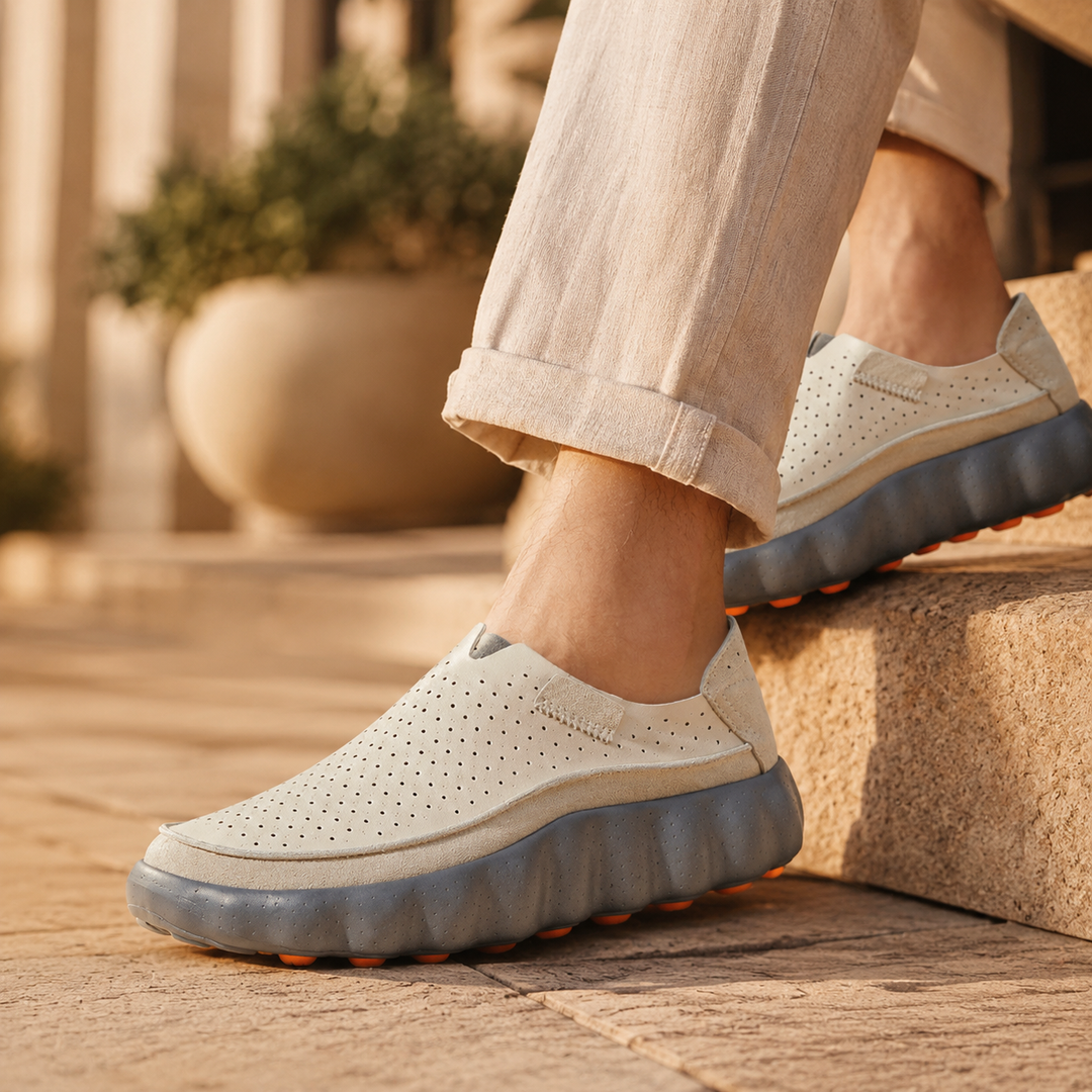 Sameth - Zapatos Sin Cordones Perforados Con Suela Flexible