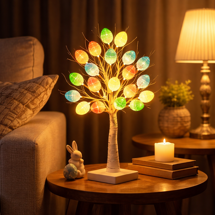 SpringAura - Árbol de Pascua Con luces LED de Colores Para Una Decoración Festiva del Hogar