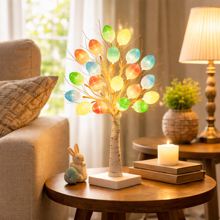 SpringAura - Árbol de Pascua Con luces LED de Colores Para Una Decoración Festiva del Hogar