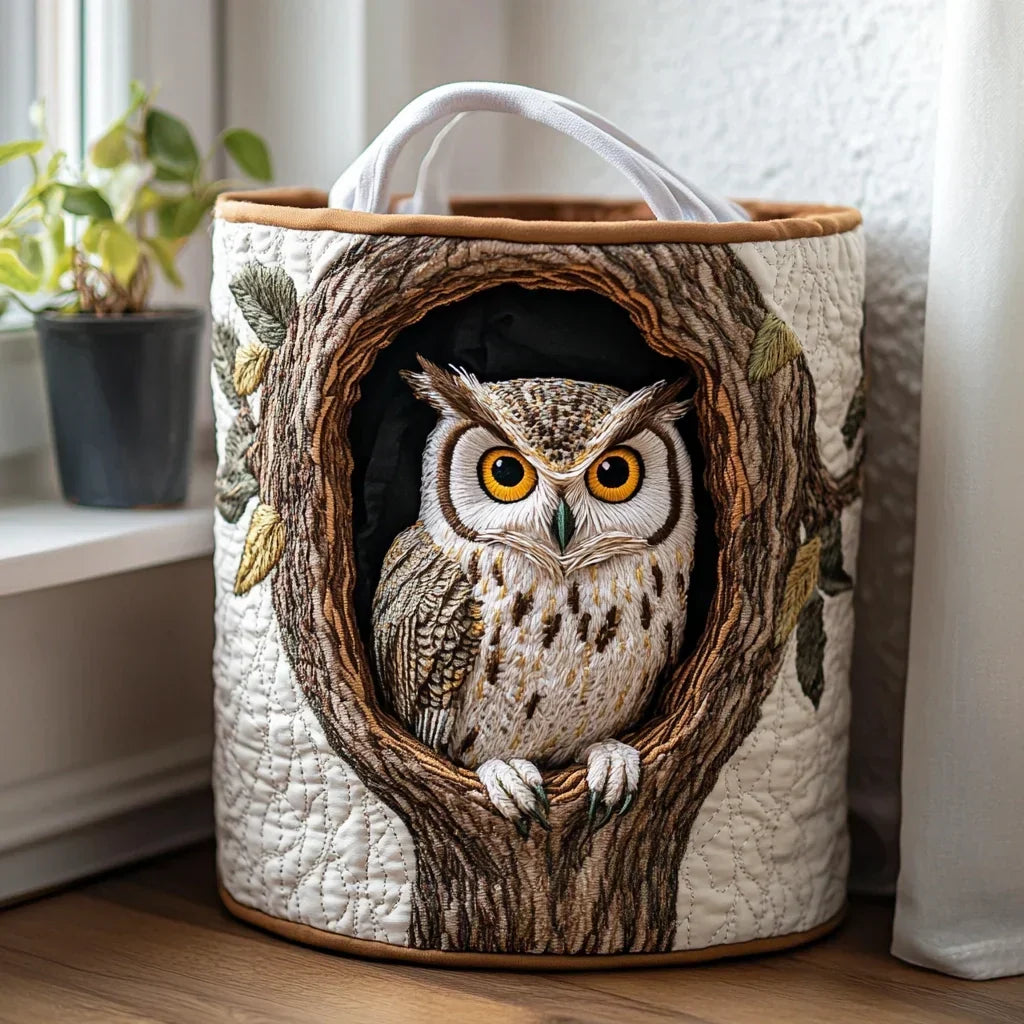 Crestelle - Cesta Decorativa De Almacenamiento Acolchada a Mano