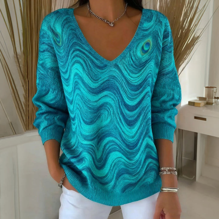Nyella - Camiseta Informal con Estampado Degradado
