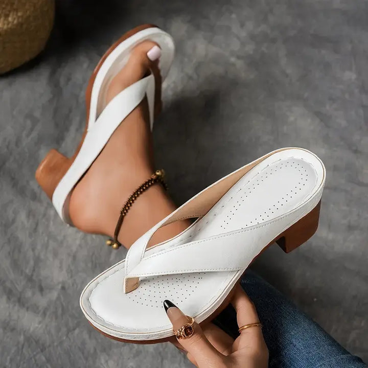 Cinzia - Sandalias Cómodas Con Tacón Grueso