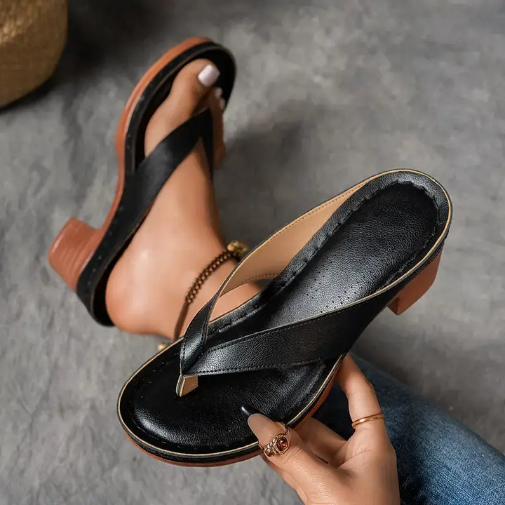 Cinzia - Sandalias Cómodas Con Tacón Grueso