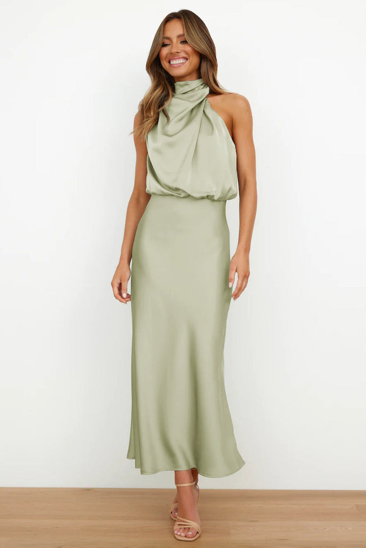 Justyna – Vestido Largo Con Escote Halter