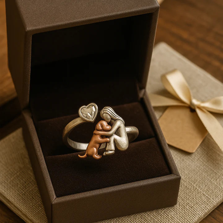 PawRing - Anillo Ajustable de Plata para Perros