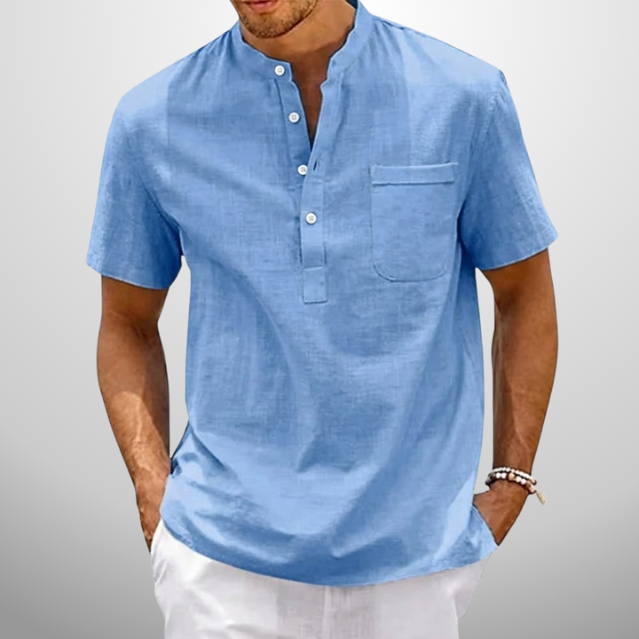 Sung - Camisa De Mezcla De Algodón