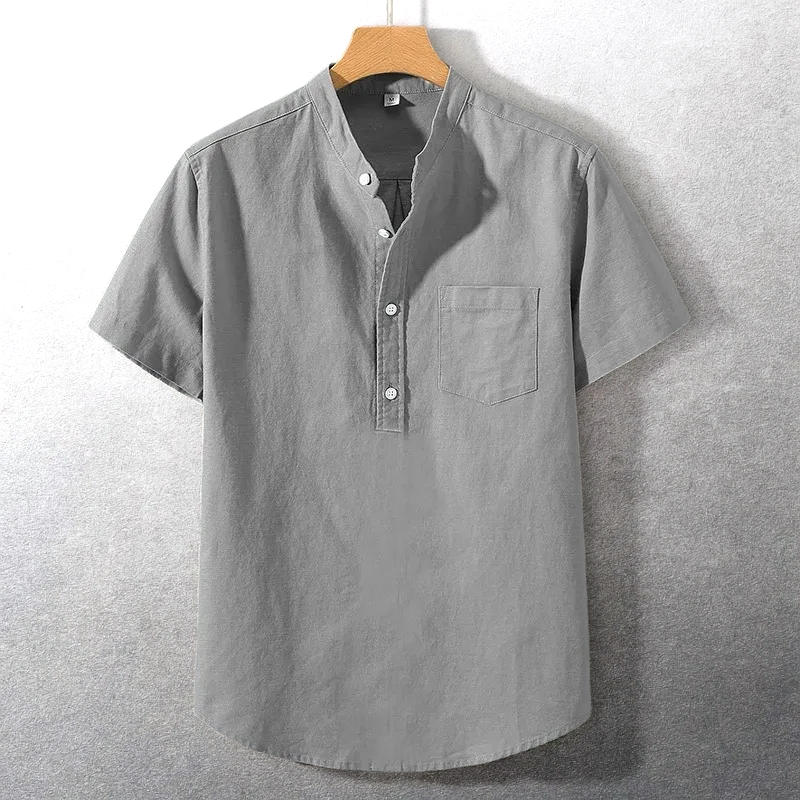 Sung - Camisa De Mezcla De Algodón