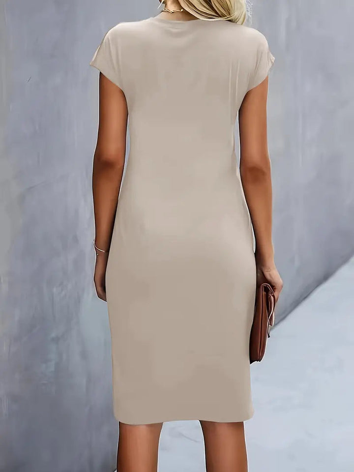 Adelina - Elegante Vestido Con Cuello Redondo