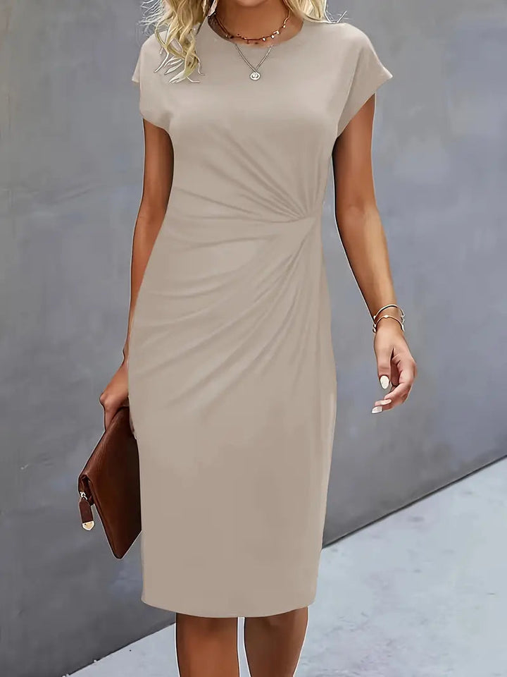 Adelina - Elegante Vestido Con Cuello Redondo