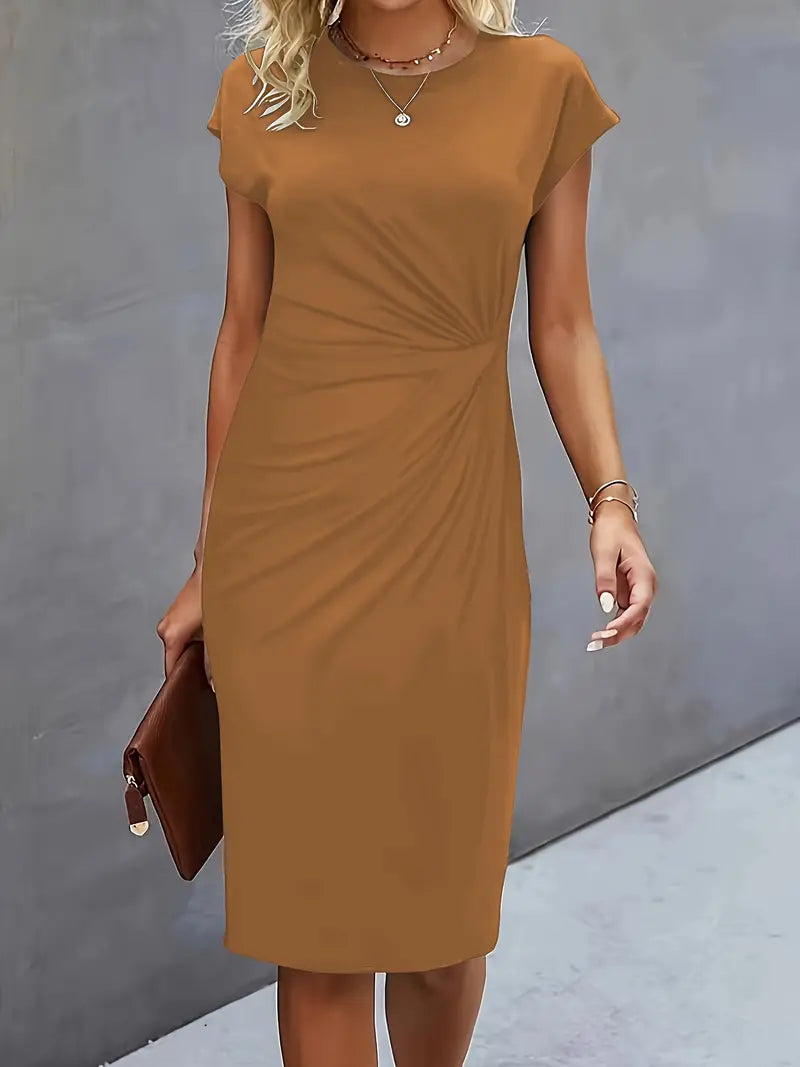 Adelina - Elegante Vestido Con Cuello Redondo