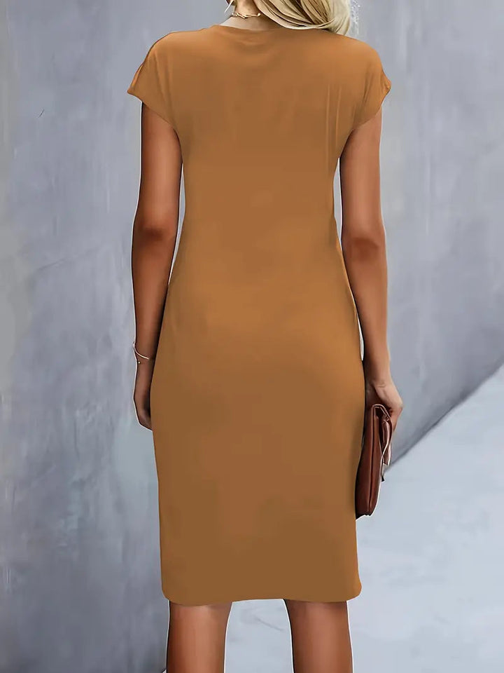 Adelina - Elegante Vestido Con Cuello Redondo