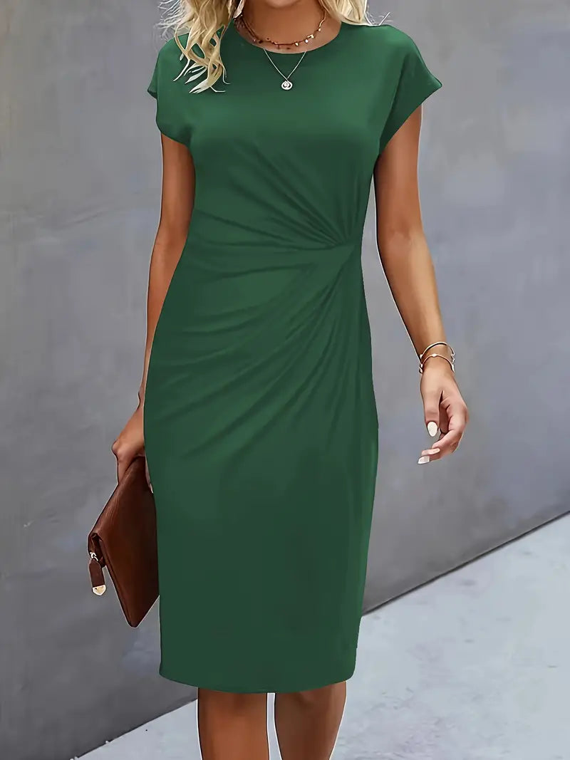 Adelina - Elegante Vestido Con Cuello Redondo