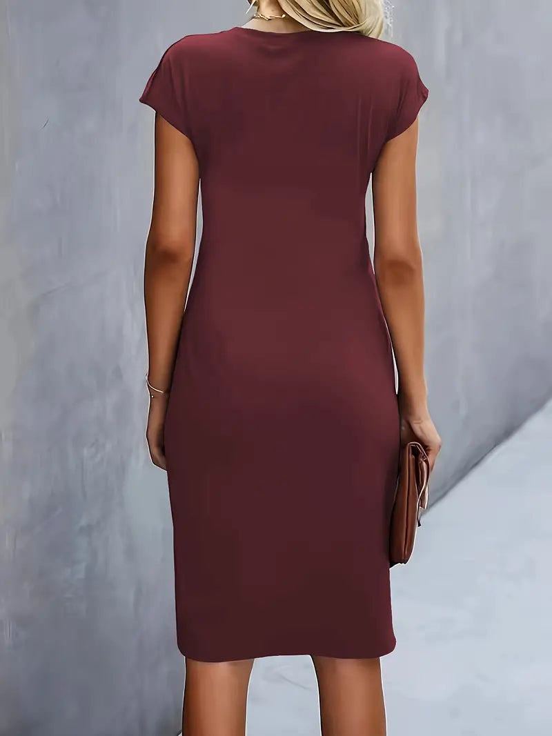 Adelina - Elegante Vestido Con Cuello Redondo