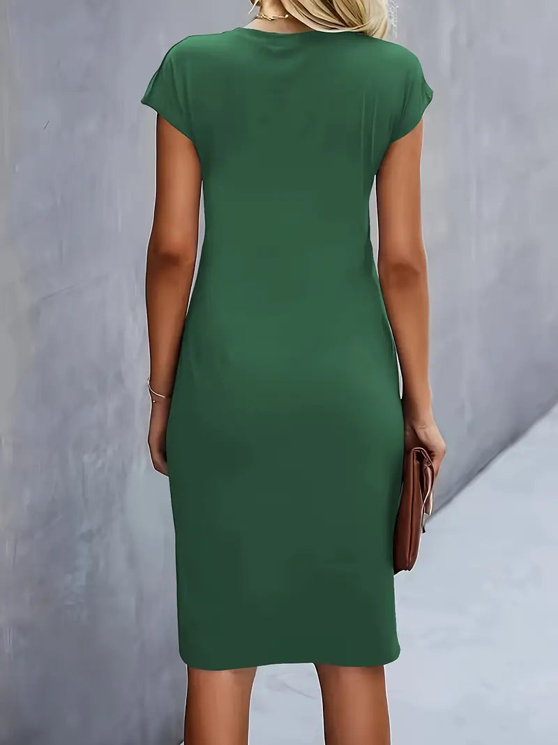 Adelina - Elegante Vestido Con Cuello Redondo