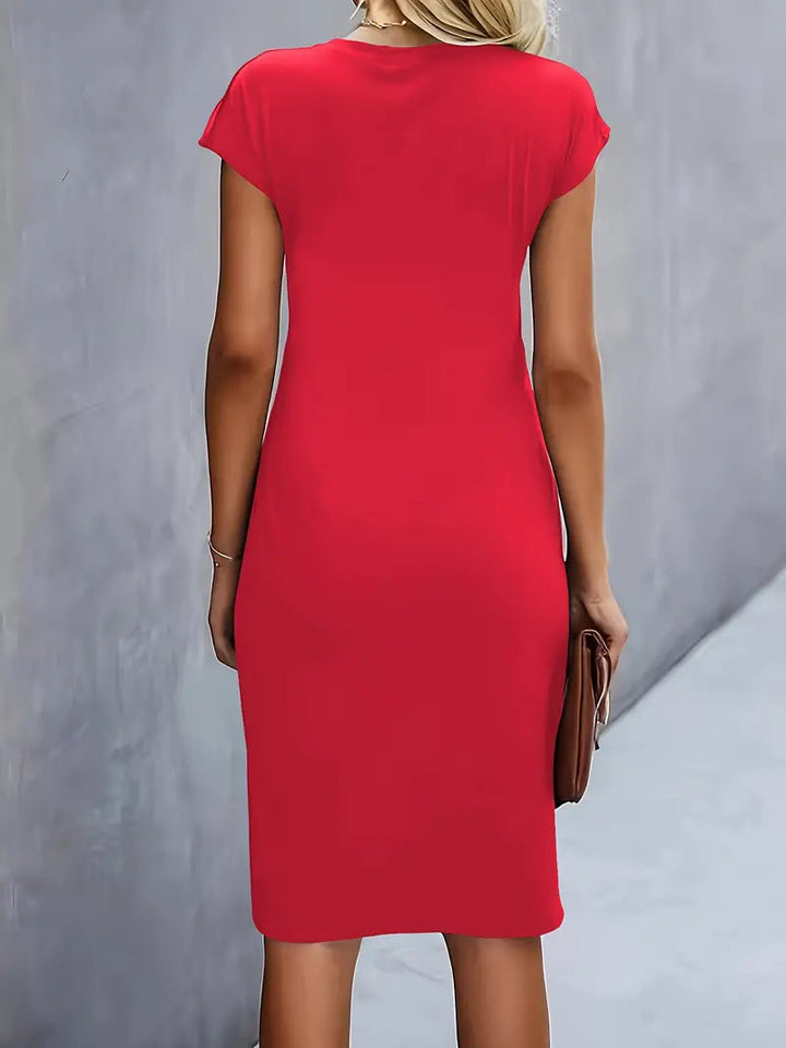 Adelina - Elegante Vestido Con Cuello Redondo