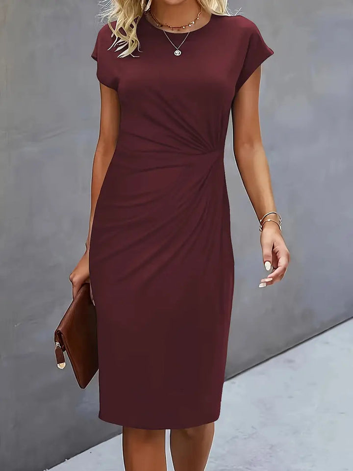 Adelina - Elegante Vestido Con Cuello Redondo