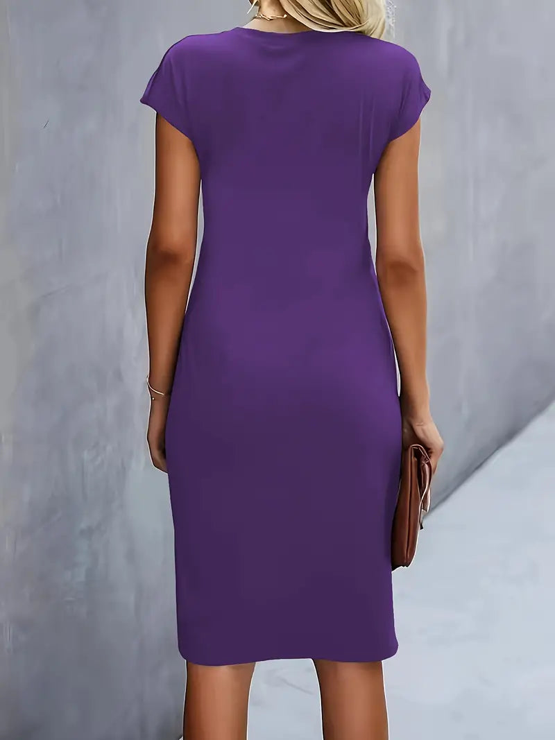 Adelina - Elegante Vestido Con Cuello Redondo