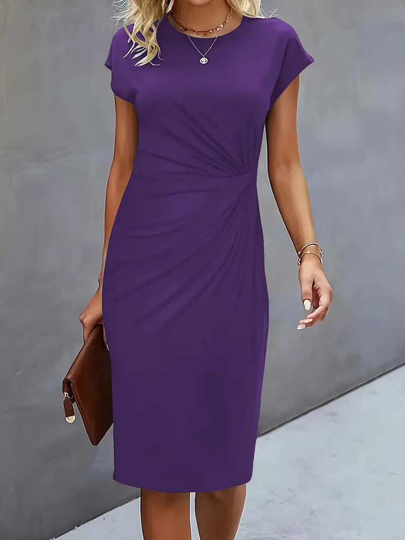 Adelina - Elegante Vestido Con Cuello Redondo