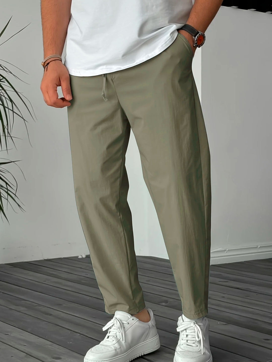 Blewett - Elegantes Pantalones Con Cordón Ajustable