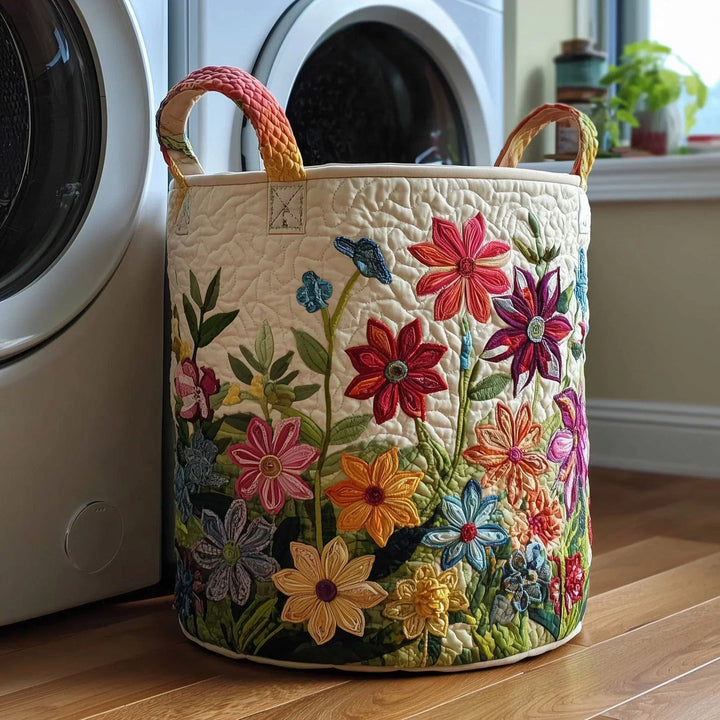 Crestelle - Cesta Decorativa De Almacenamiento Acolchada a Mano