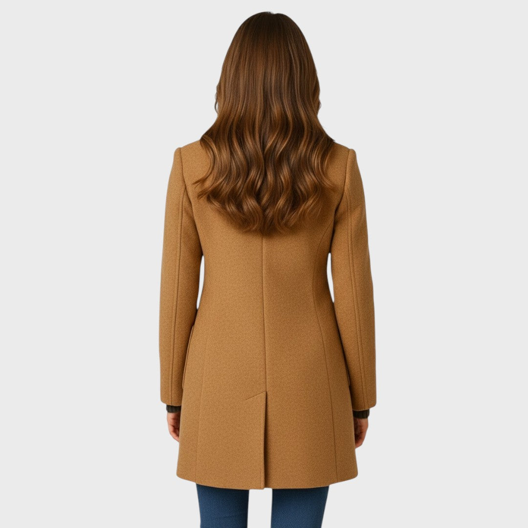 Ellarose - Elegante Abrigo De Lana Con Botones