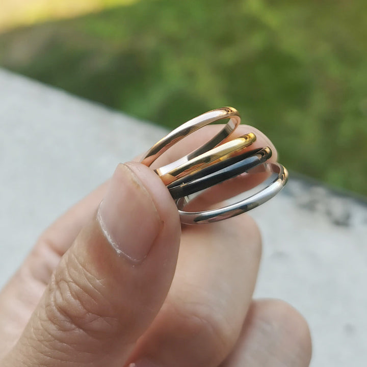 PureHalo - Anillos Sencillos y Lisos Antialérgicos